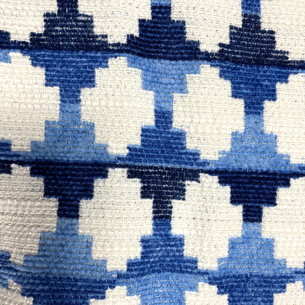 3 Custom Made X Large Throw Pillow Covers 3 Blue Navajo Print Shams - Picture 2 of 7